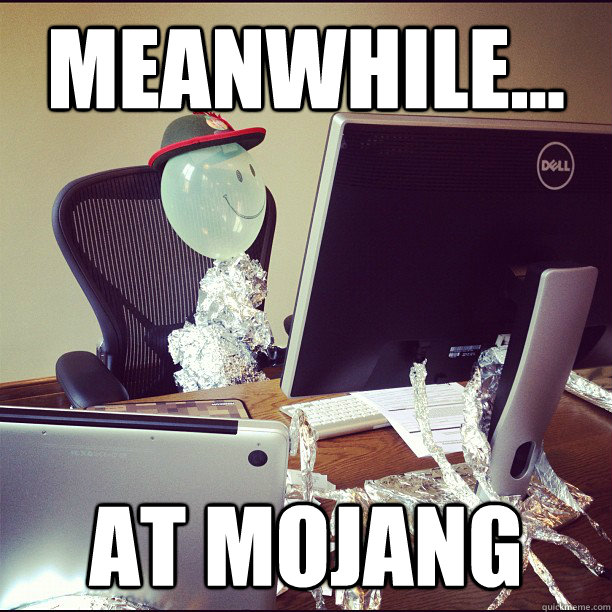 meanwhile at mojang - Balloon-Man Manneh
