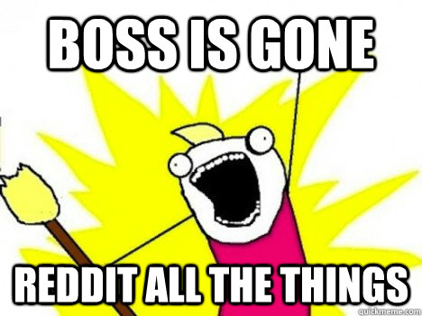 boss is gone reddit all the things - ALL THE THINGS