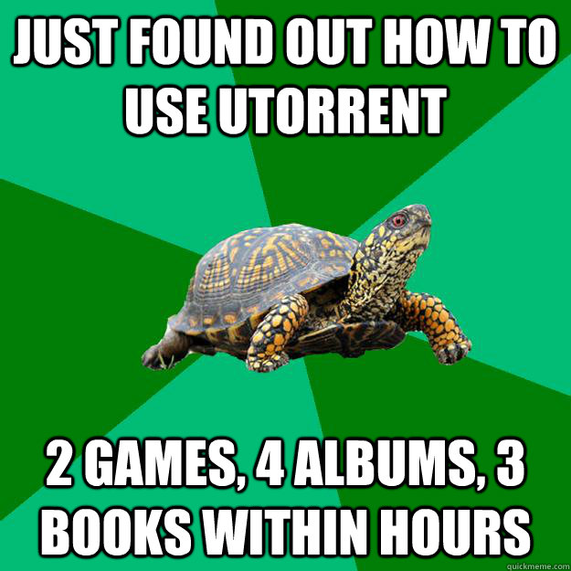 just found out how to use utorrent 2 games 4 albums 3 book - Torrenting Turtle