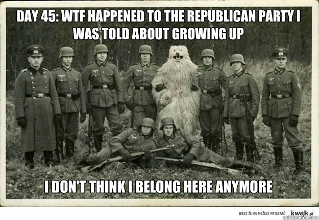 day 45 wtf happened to the republican party i was told abou -