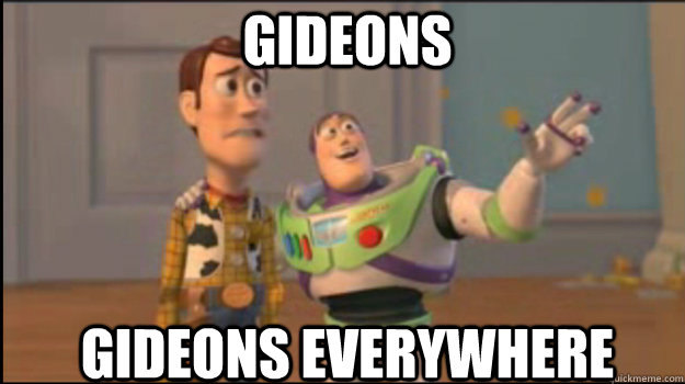 gideons gideons everywhere - Buzz and Woody