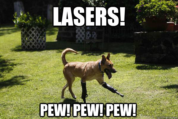 lasers pew pew pew - Laser Dog