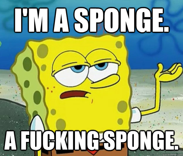 im a sponge a fucking sponge - Tough Spongebob