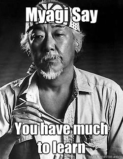 myagi say you have much to learn - Mr Miyagi