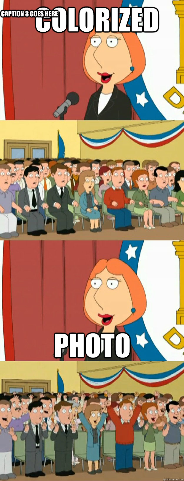 colorized photo caption 3 goes here - Lois Griffin