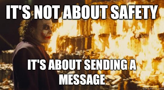 Its not about the coupons Its about sending a message - burning joker