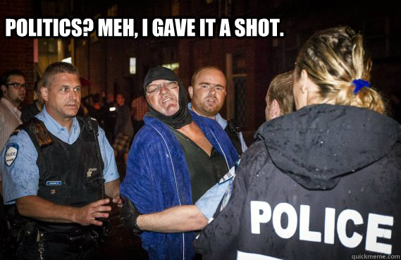 politics meh i gave it a shot - Awkward Shootist