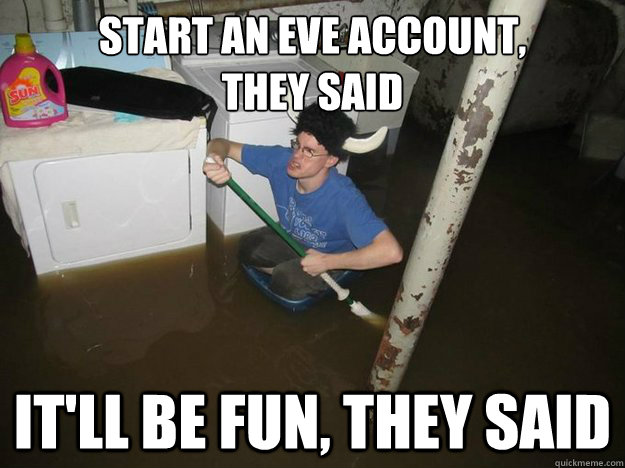 start an eve account they said itll be fun they said - Laundry Room Viking