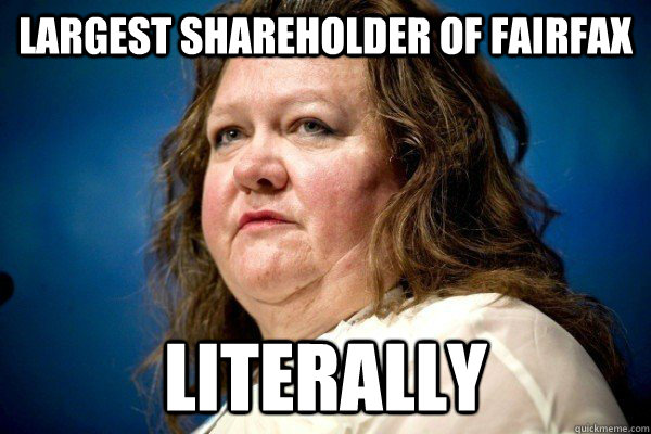 largest shareholder of fairfax literally - Spiteful Billionaire
