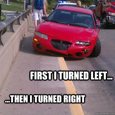 first i turned left then i turned right - Improper Sidewalk Utilization