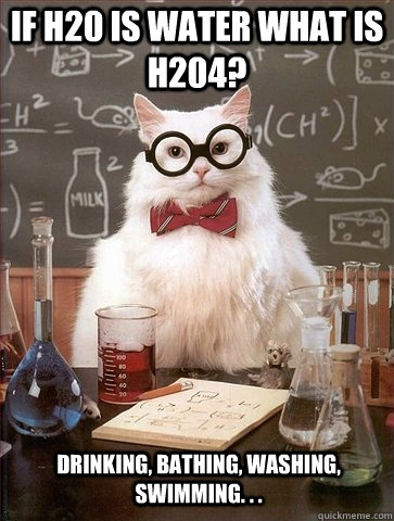if h20 is water what is h204 drinking bathing washing sw - Chemistry Cat