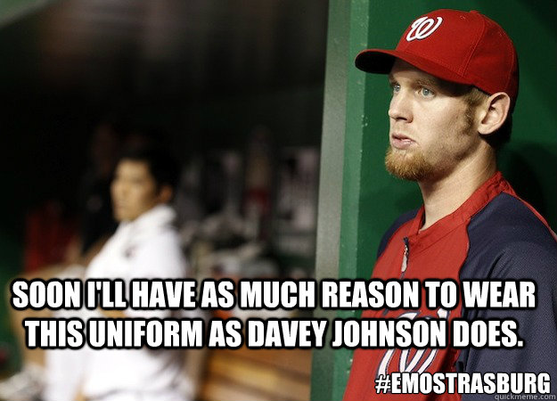 soon ill have as much reason to wear this uniform as davey - Emo Strasburg