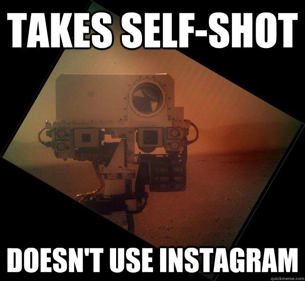 takes selfshot doesnt use instagram - Good Guy Curiosty