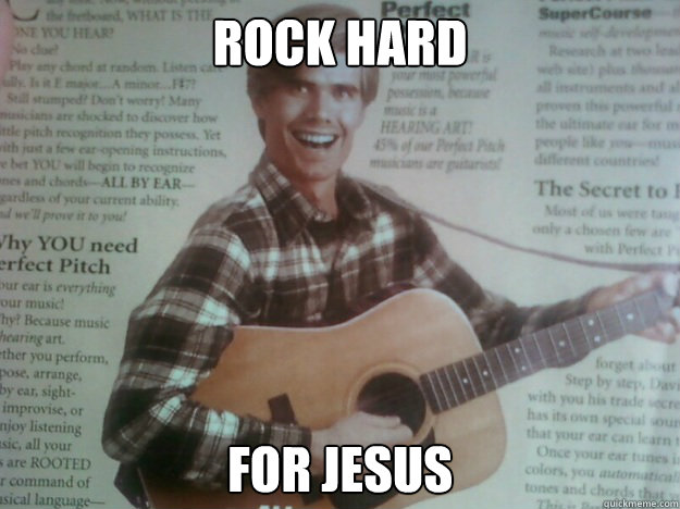 rock hard for jesus - creepy guitar guy