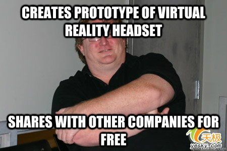 creates prototype of virtual reality headset shares with oth - Good Guy Gaben