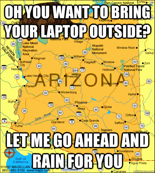 oh you want to bring your laptop outside let me go ahead an - Scumbag Arizona