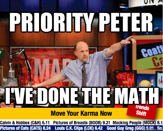priority peter ive done the math - Mad Karma with Jim Cramer