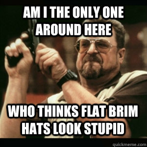 am i the only one around here who thinks flat brim hats look - AM I THE ONLY ONE AROUND HERE