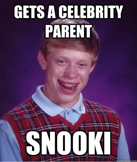 gets a celebrity parent snooki - Bad Luck Brian