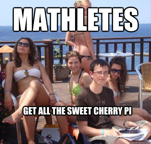mathletes get all the sweet cherry pi - Priority Peter