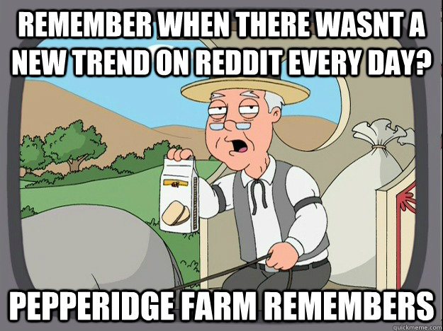 remember when there wasnt a new trend on reddit every day p - Pepperidge Farm Remembers