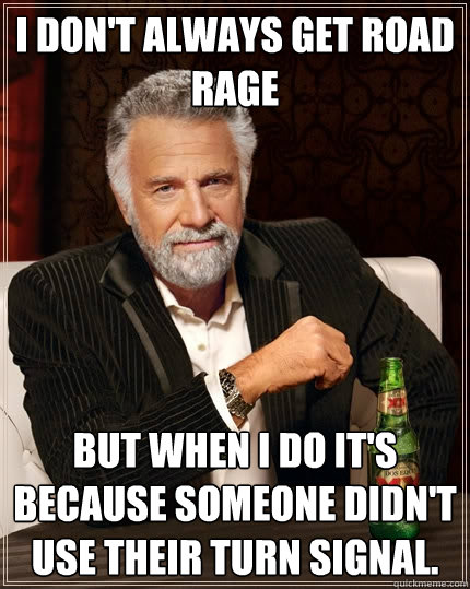 i dont always get road rage but when i do its because some - The Most Interesting Man In The World