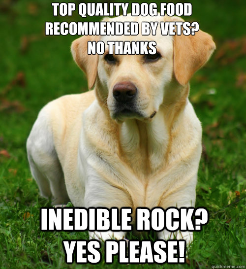 top quality dog food recommended by vets no thanks inedible - Dog Logic