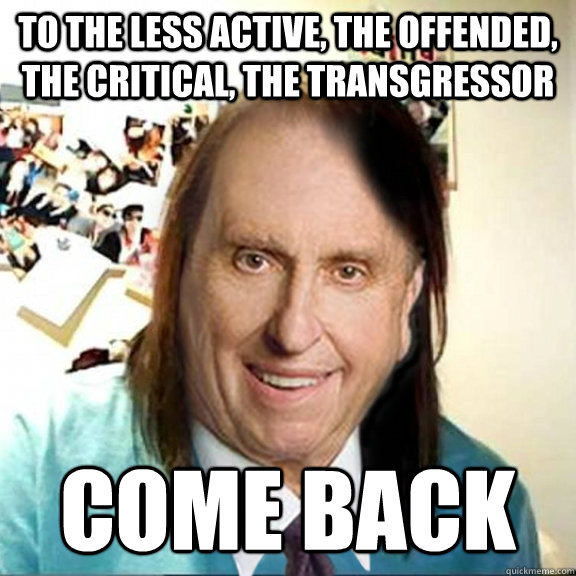 to the less active the offended the critical the transgre -