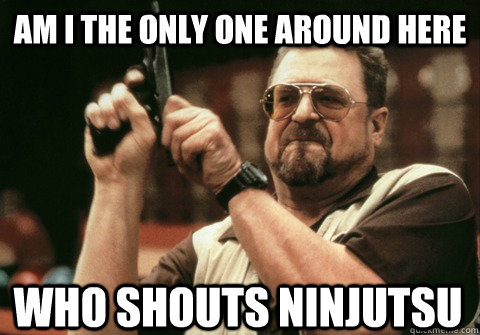 am i the only one around here who shouts ninjutsu - Am I the only one