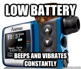low battery beeps and vibrates constantly -