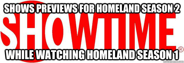 shows previews for homeland season 2 while watching homeland - scumbag showtime onDemand