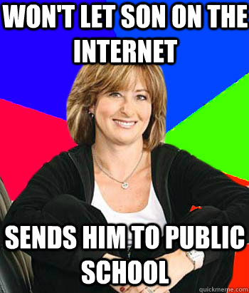 wont let son on the internet sends him to public school - Sheltering Suburban Mom