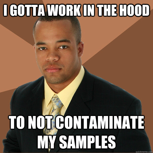 i gotta work in the hood to not contaminate my samples - Successful Black Man
