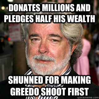 donates millions and pledges half his wealth shunned for mak - Bad Rap George