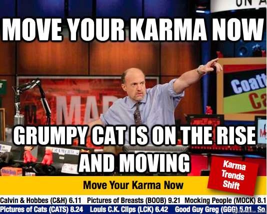 move your karma now grumpy cat is on the rise and moving - Mad Karma with Jim Cramer