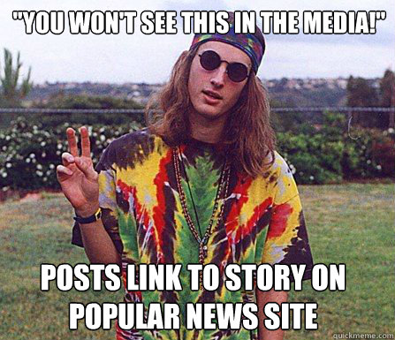 you wont see this in the media posts link to story on po - scumbag hippie
