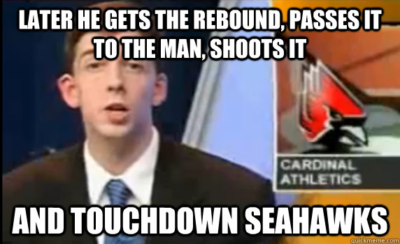 later he gets the rebound passes it to the man shoots it a - Boom Goes the NFL