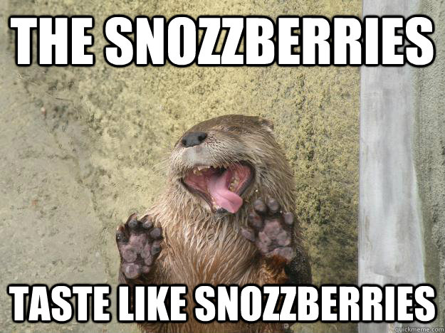 the snozzberries taste like snozzberries -