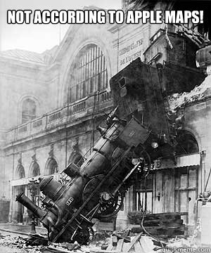 not according to apple maps - 