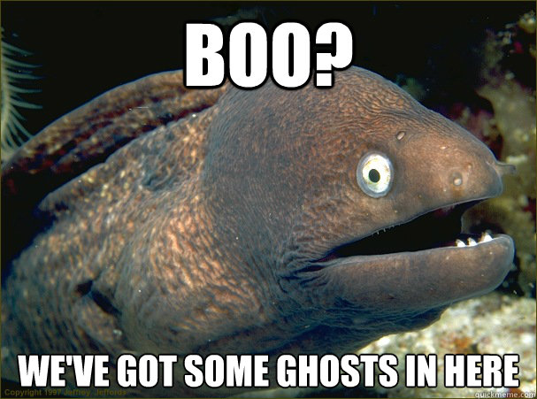 boo weve got some ghosts in here - Bad Joke Eel