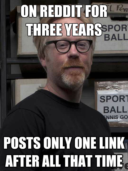 on reddit for three years posts only one link after all that -