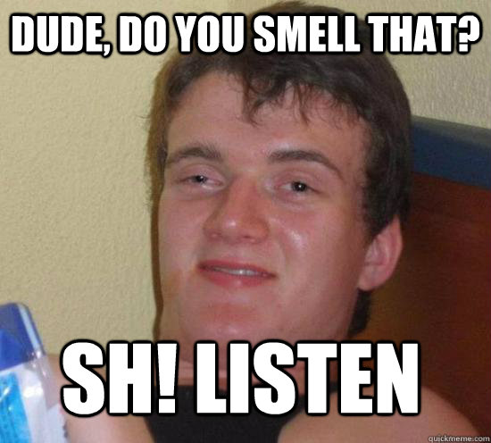 dude do you smell that sh listen - 10 GUY