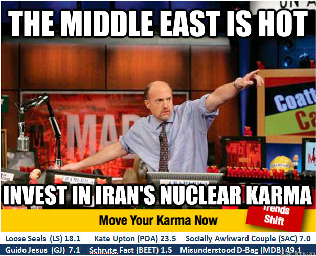 the middle east is hot invest in irans nuclear karma - Jim Kramer with updated ticker