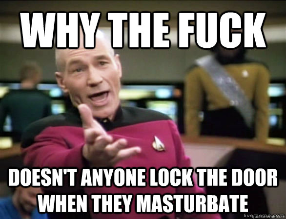 why the fuck doesnt anyone lock the door when they masturba - Annoyed Picard HD