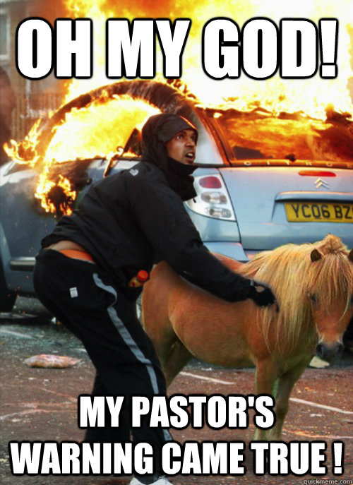 oh my god my pastors warning came true - Sebastian