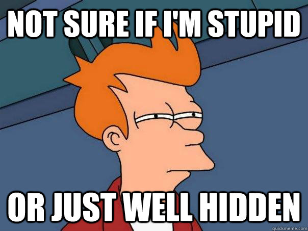 not sure if im stupid or just well hidden - Futurama Fry