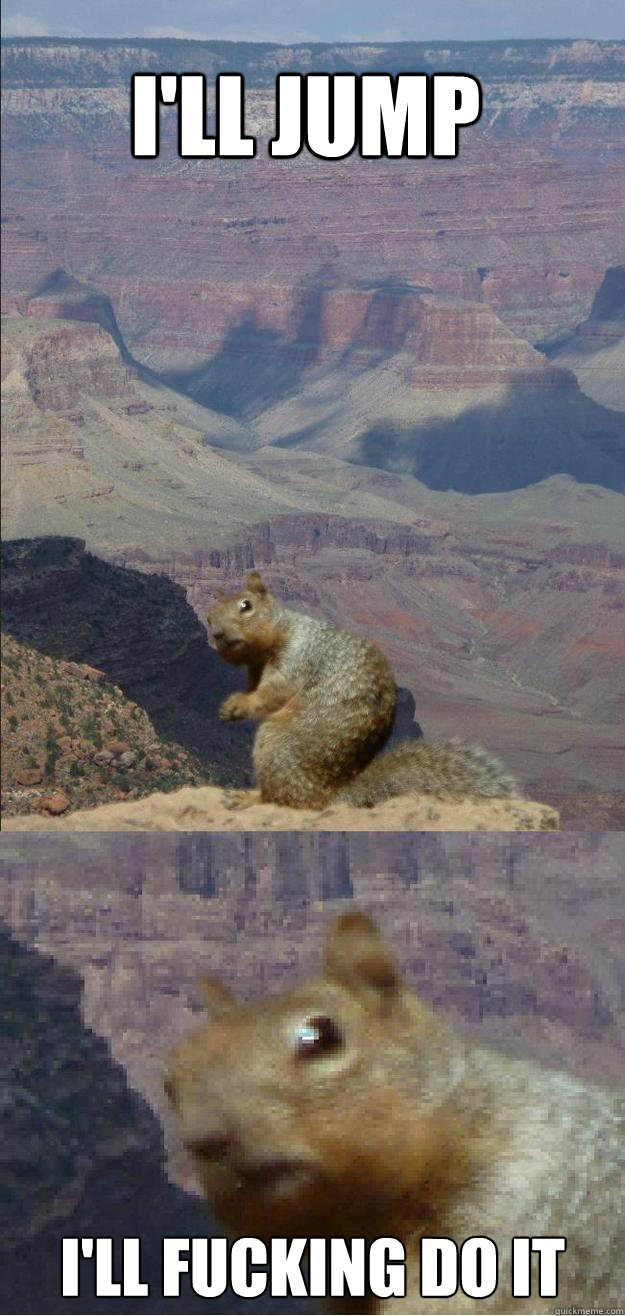 ill jump ill fucking do it - Psychotic Chipmunk