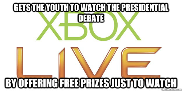 gets the youth to watch the presidential debate by offering -