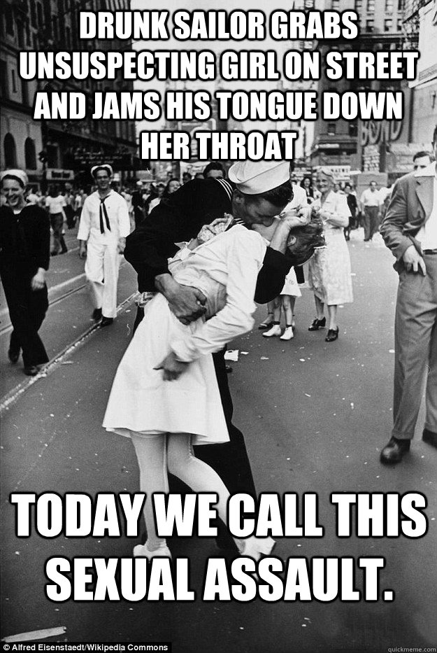 drunk sailor grabs unsuspecting girl on street and jams his - Rape in Times Square