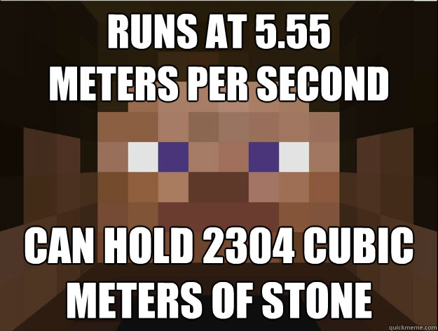 runs at 555 meters per second can hold 2304 cubic meters o - Minecraft Logic